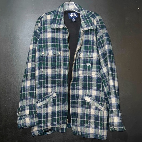 Stussy | Jackets & Coats | Vintage 9s Stussy Plaid Wool Jacket